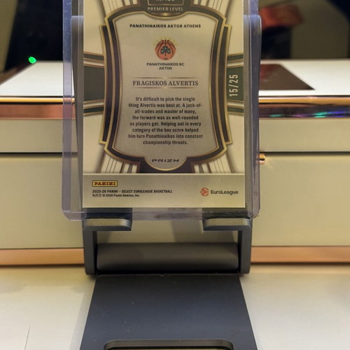 Fragiskos Alvertis 2025-26 Panini Select EuroLeague Premier Level card like new
