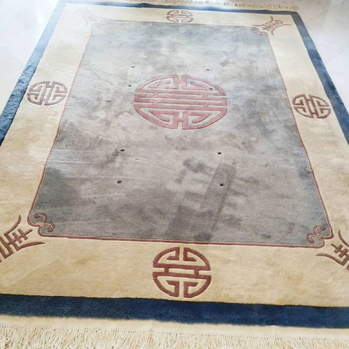 Wool rug Chinese style used with Asian motifs