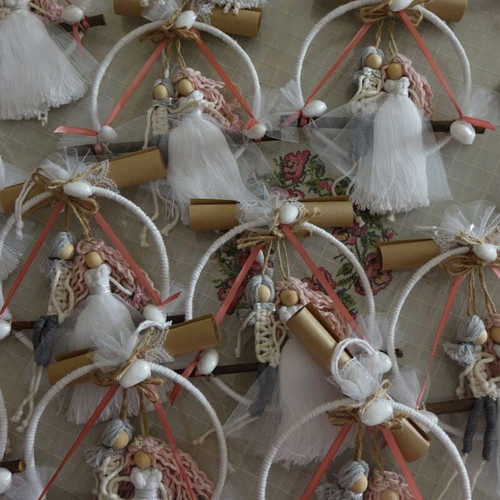 Macrame Bride and Groom Dolls new, wedding bomboniera