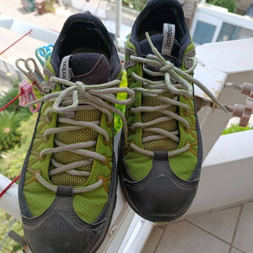 Zamberlan Vibram trekking shoes used, waterproof, size 43, green