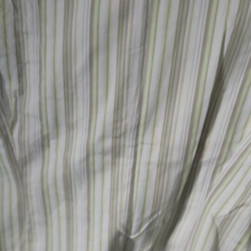 Jacket with cotton fabric and subtle yellow and green stripes like new