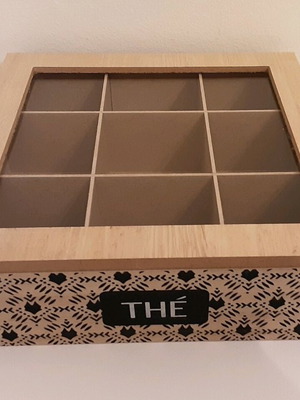 Wooden tea storage box used