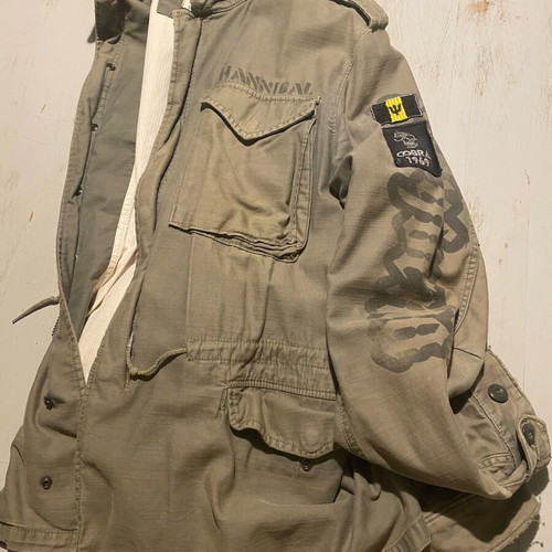 Men's vintage military-style rare cotton jacket used