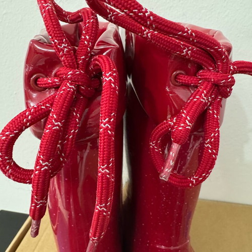Mayoral children's red glitter rain boots like new, size 34