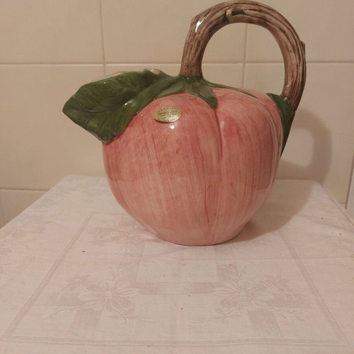 Handmade faience jug hand-painted