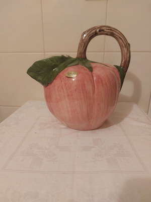 Handmade faience jug hand-painted