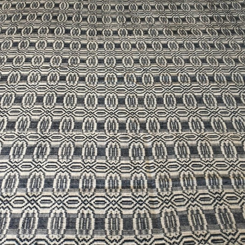 Wool Blanket like new, handwoven, double-sided with cotton lace