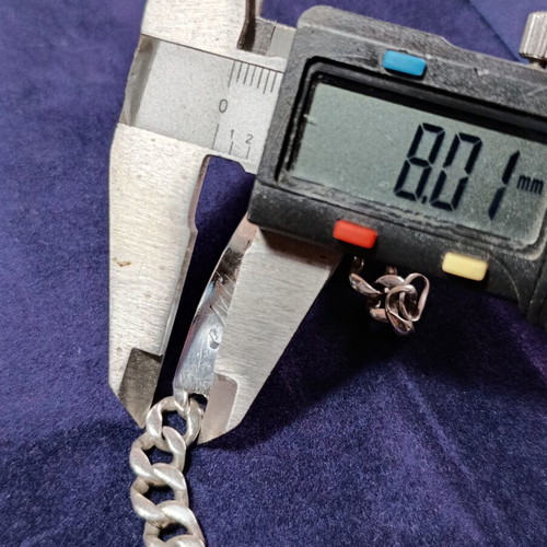 Vintage silver identity bracelet