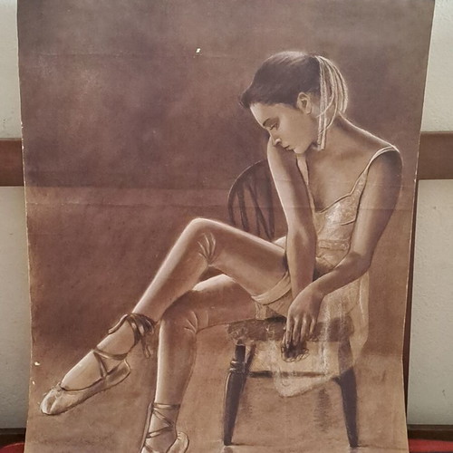 Ballerina in Meditation Print by Yousef Ziaeian used, 70x50 cm