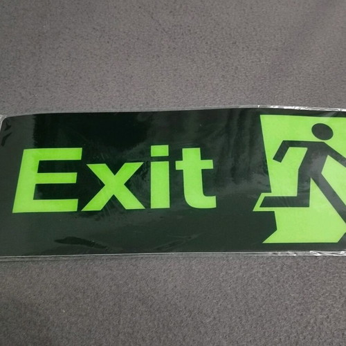Exit sign sticker new