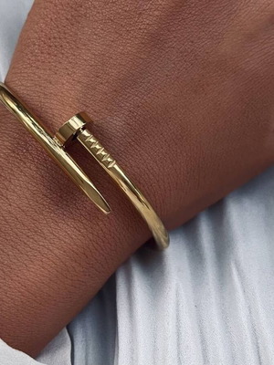 Eldor Jewellery χρυσό βραχιόλι καινούργιο, ανοξείδωτο ατσάλι με μεντεσέ και κλείδωμα