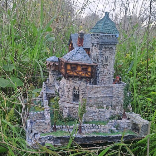 Handmade castle new, unique decorative art piece