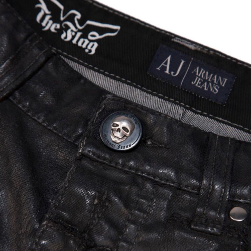Дънкови панталони Armani Jeans The Flag Limited Edition No.147/200 черни нови