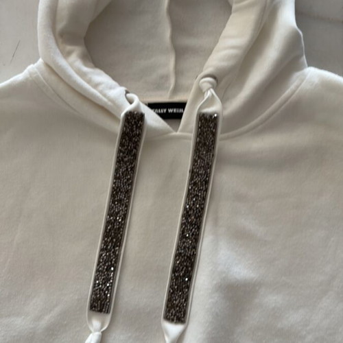 Tally Weijl white sweatshirt with rhinestone details like new, size S