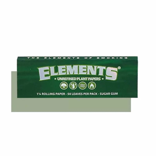 Elements Green rolling paper 1 1/4, 50 leaves new