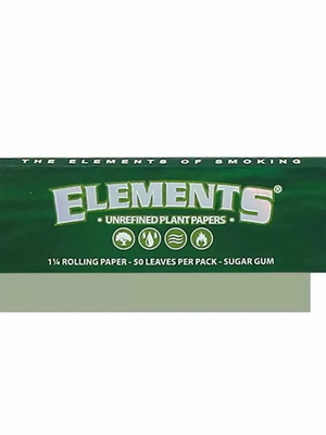 Elements Green rolling paper 1 1/4, 50 leaves new
