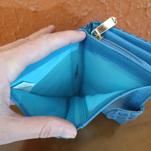 Women's trifold wallet new turquoise
