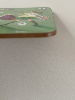 Vintage cork coaster with fashion shopping design