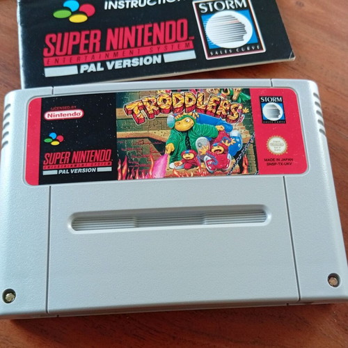 Troddlers Super Nintendo SNES game used, 1993 PAL CIB