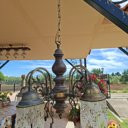 Bronze chandelier used, antique, functional