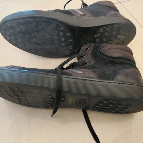 Tod's men's boots used, brown, made in Italy
