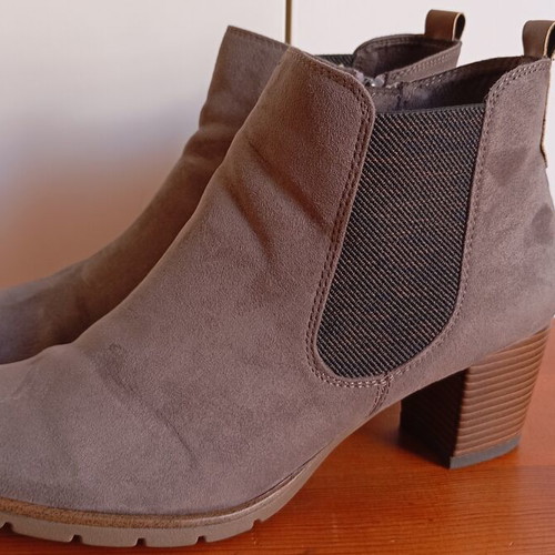 Marco Tozzi ankle boots like new, size 41, gray and brown