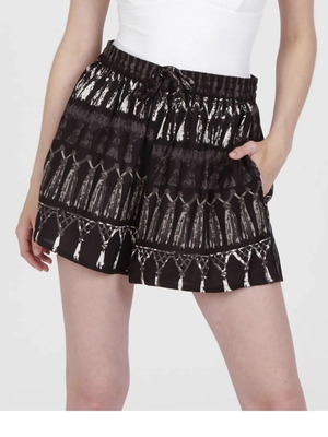 Cleo Gatzeli Fringes Black shorts used, one size
