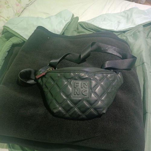 FRNC black quilted belt bag used