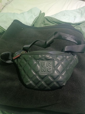 FRNC black quilted belt bag used
