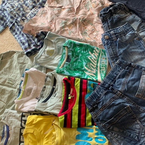 Summer clothes pack used for boy 4-5 years, 24 pieces