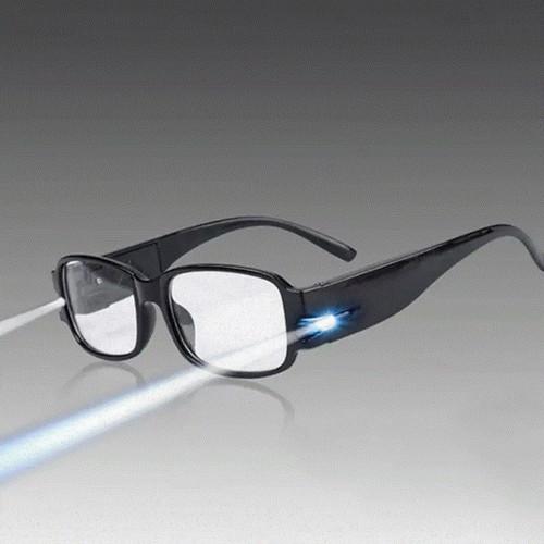 Presbyopia glasses +3.50 with LED light black new