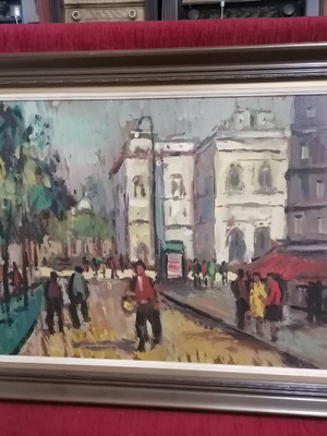 Έργο ζωγραφικής Α. Διαλετης σε χαρντμπορ 80x60