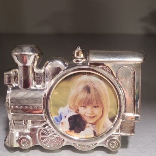 Silver Train Photo Frame new