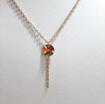 Χειροποίητο κολιέ με Swarovski και αλυσίδα από ανοξείδωτο ατσάλι καινούργιο