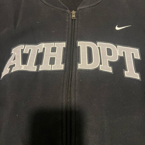 Nike Hoodie Athletic Dept size XXL like new, black athletic zip-up sweatshirt