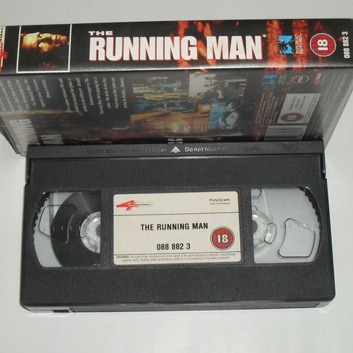 The Running Man 1987 VHS tape like new, English without subtitles