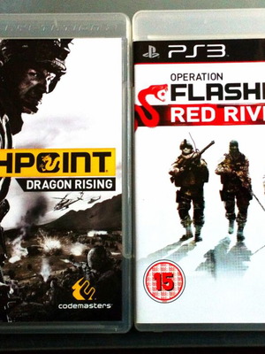 Operations Flashpoint Dragon Rising and Red River video games for PlayStation 3 like new