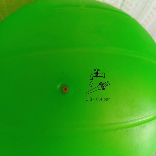 Plastic ball with valve used