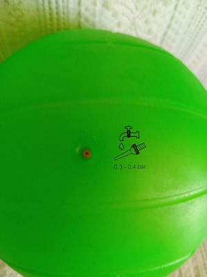 Plastic ball with valve used