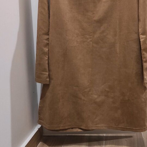Suede dress i&d colors like new, beige and brown, size L