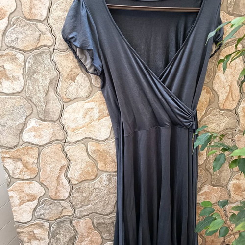 Dress like new one size gray silver with built-in camisole and belt
