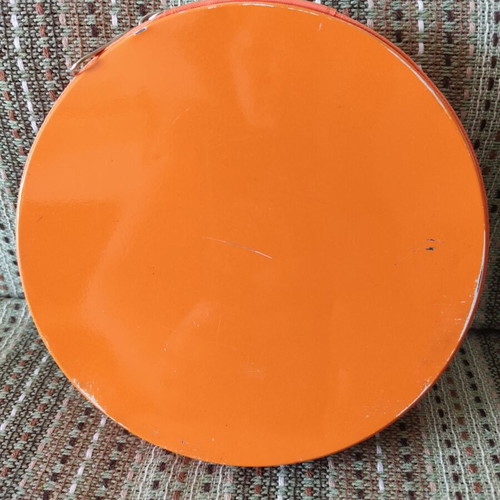 Ivi collectible metal CD case, orange print