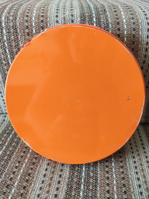 Ivi collectible metal CD case, orange print