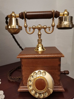 Vintage retro telephone used, brand Telcer