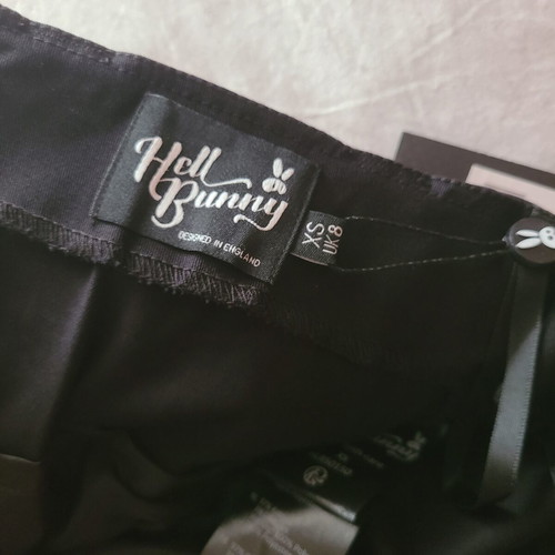 Hell Bunny Chai Mini Skirt XS new, black and red