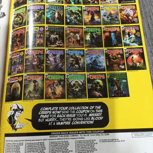 The Creeps #30 comic used, June 2021