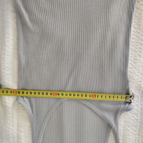Massimo Dutti ribbed grey tank top XS