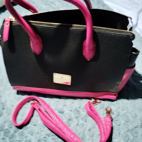 Bartuggi handbag black and pink, vintage, zipper not working