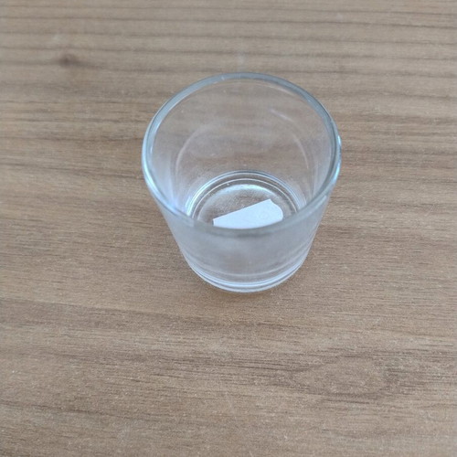 Small glass candle holder like new