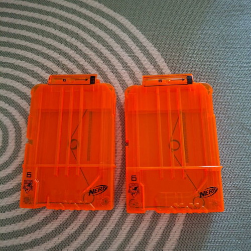 Nerf Elite 6 Magazines Set like new, 2 pieces